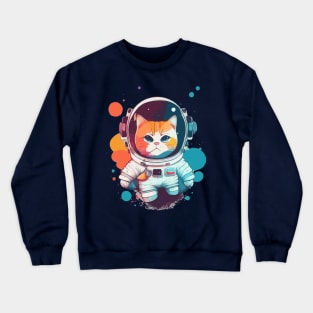 Space Cat Adventures Beyond the Stars Crewneck Sweatshirt